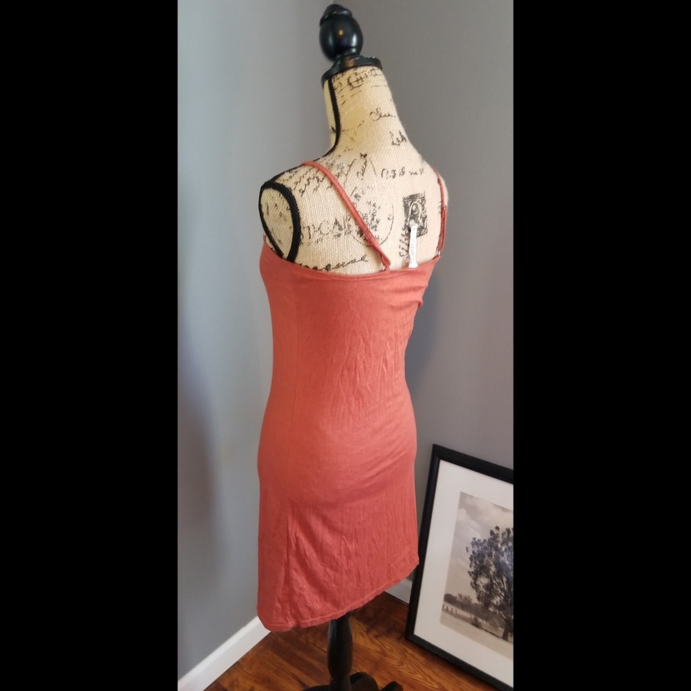 Monoreno Rust Orange Ajustable Strap Tank Dress - image 3